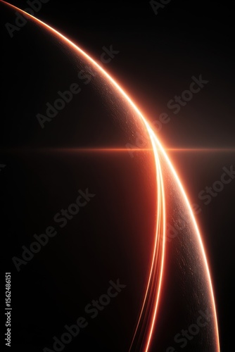 Surreal interplay of light and shadow reveals the elegance of a curved lens with minimal backlight glow