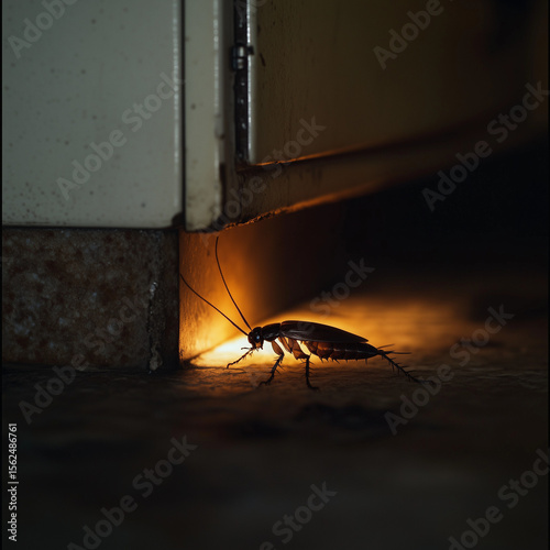 Cockroaches in the kitchen.