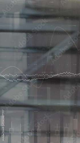 Animation of data processing over empty warehouse