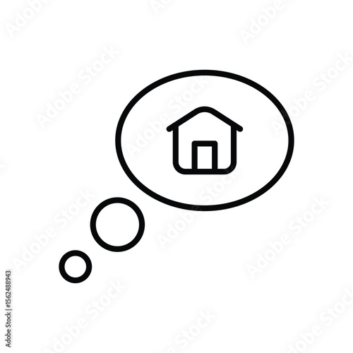 Dream House icon vector