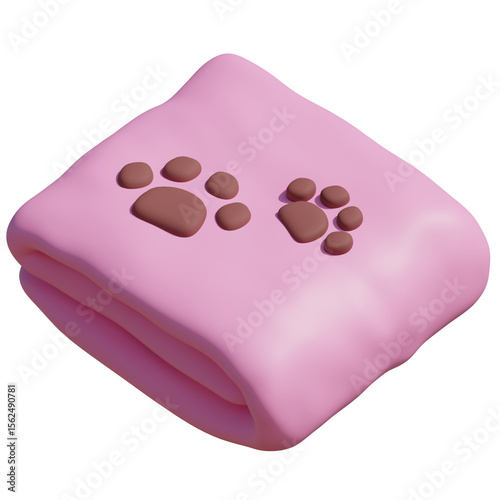 Pet Towel 3D Icon