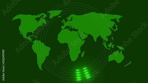 HUD Circle User Interface, Shadow Overlay, Alpha Channel, Target Searching Scope and Scanning Element Them. Radar is Looking for Objects.
