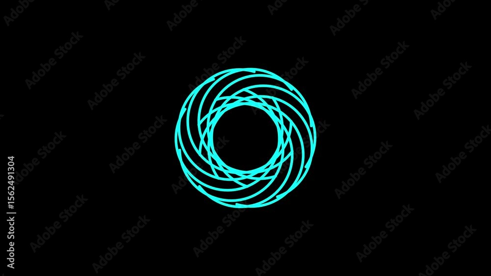 abstract beautiful circle loading animation background. Circle line animation. Spiral vortex lines design. Abstract striped wavy twister logo.