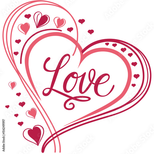 Romantic Love Heart SVG Design  Couple Silhouette with Balloons and Hearts Valentine’s Day Wedding Card, T-Shirt, and Printable Vector Art