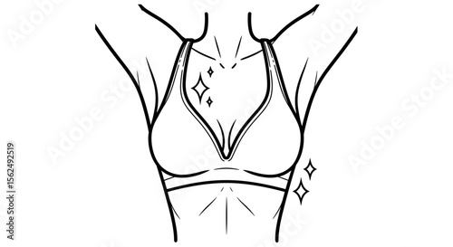 Illustration of underarm area emphasizing hair removal and smooth skin