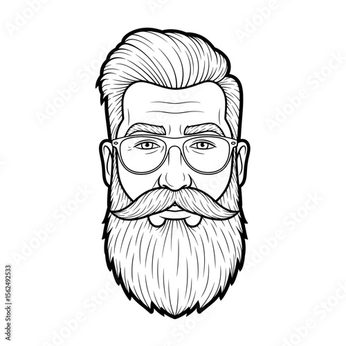 Stylish bearded man with glasses showing a modern grooming aesthetic