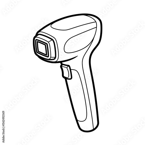 Laser hair removal device illustration showcasing a modern epilator design