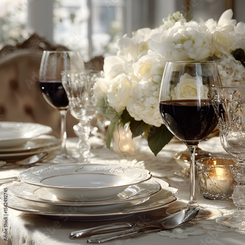 table setting for a dinner