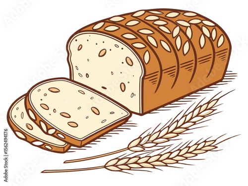 Crispy, freshly baked whole grain bread.