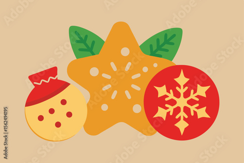 Christmas background. Vector illustration.