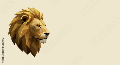 Geometric Lion Head Vector for Branding and Logos