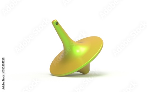 3d illustration of spinning top isolated