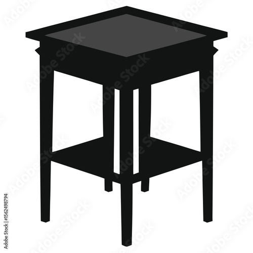 Elegant Black Square End Table Modern Furniture Design for Home Decor