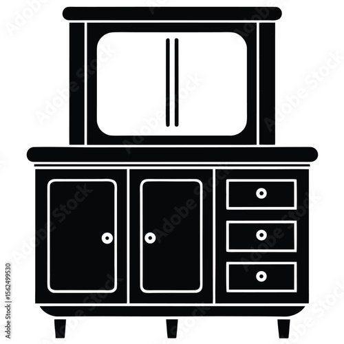 Vintage Vanity with Mirror Elegant Antique Furniture Design
