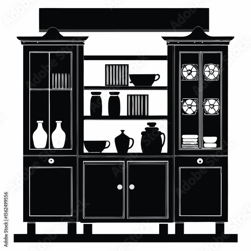 Elegant Antique Buffet Cabinet Storage Solutions for Kitchen & Dining
