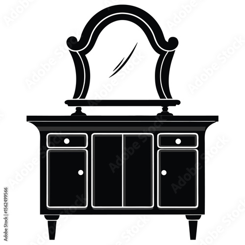 Elegant Antique Vanity Mirror Set  A Classic Reflection of Style and Grace