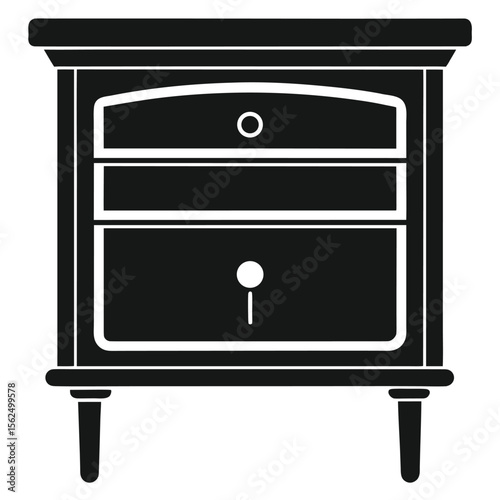 Elegant Wooden Nightstand Classic Bedroom Furniture Design