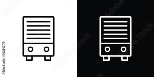 Air purifier icon Black and White Vector Graphic