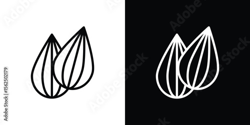 Almond icon vector, Symbol, logo illustrations