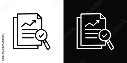 Auditors icon Black and White Vector Graphic