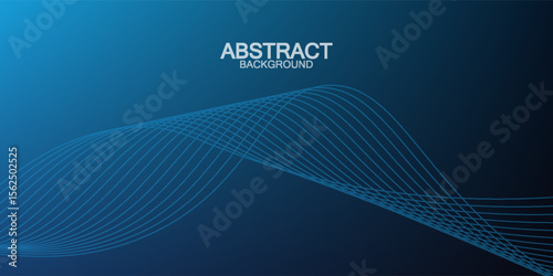 Futuristic technology background.Blue line wave light screen abstract illustration.
