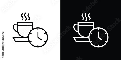 Break icon Black and White Vector Graphic