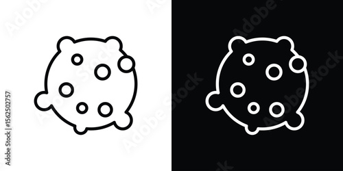 Cancer icon Black and White Vector Graphic