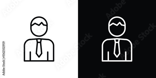 Cashier icon Black and White Vector Graphic