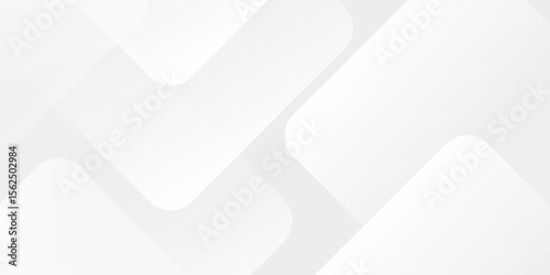 3D white geometric abstract background overlap layer on bright space with rounded rhomb effect decoration.eps 10