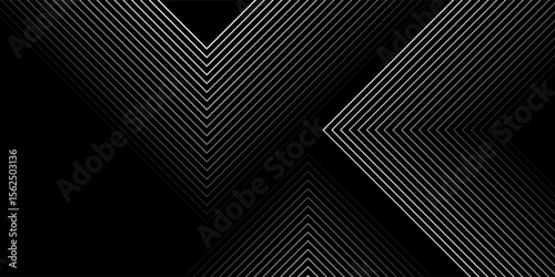 Dark blue background. Modern line stripes curve abstract presentation background.