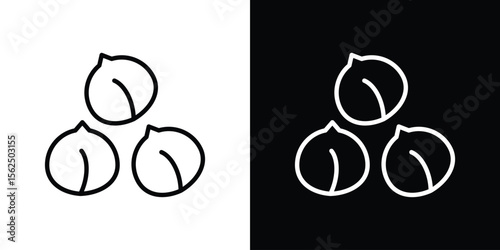 Chickpeas hummus icon Black and White Vector Graphic