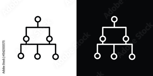 Consolidation icon Black and White Vector Graphic