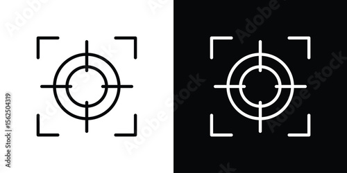 Focus icon Black and White Vector Graphic