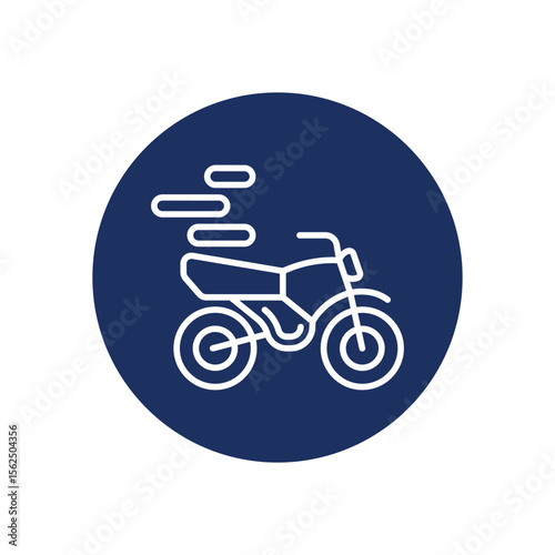 Motocross icon vector