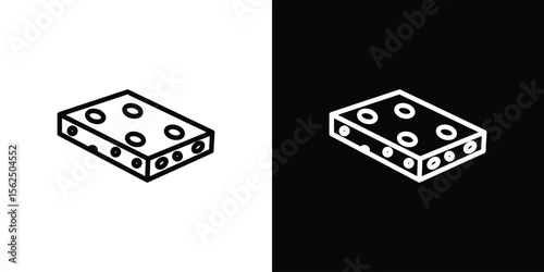 Halva icon Black and White Vector Graphic