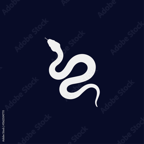 Snake logo icon flat vector design