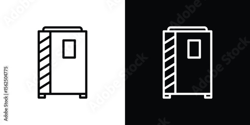 Infrared heat cabin icon Black and White Vector Graphic