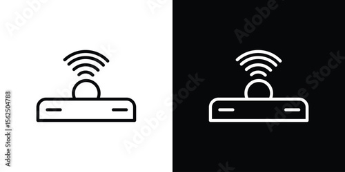 Infrared icon Black and White Vector Graphic