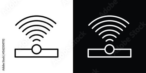 Infrared icon Black and White Vector Graphic