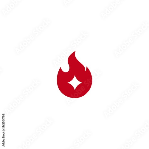 Magic fire logo icon flat vector design