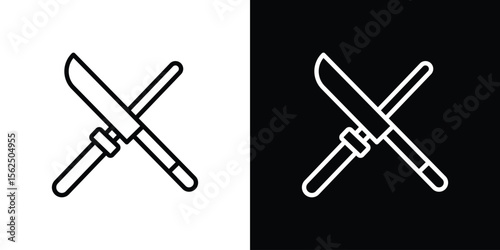 Knife sharpener icon Black and White Vector Graphic