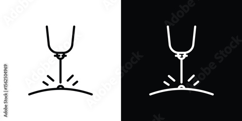 Laser machine icon vector, Symbol, logo illustrations