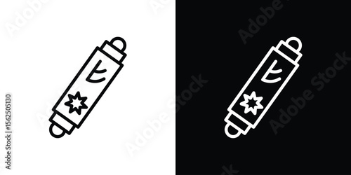 Mezuzah icon Black and White Vector Graphic