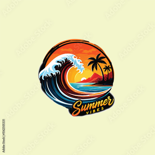 Summer vibes t-shirt design 