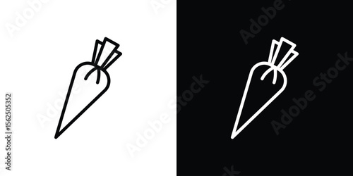Pastry bag icon Black and White Vector Graphic