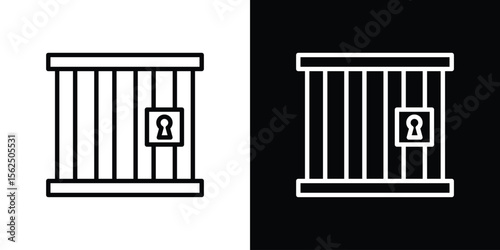 Prison icon Black and White Vector Graphic