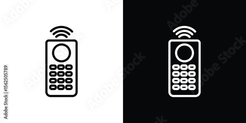 Remote control icon Black and White Vector Graphic
