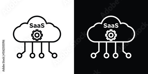 SaaS icon vector, Symbol, logo illustrations