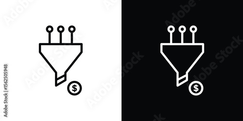 Sales funnel icon vector, Symbol, logo illustrations