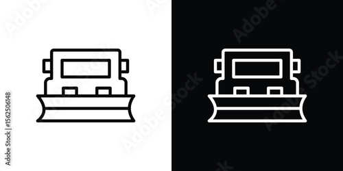 Snowplow icon vector, Symbol, logo illustrations
